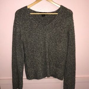 Grey and White Sweater